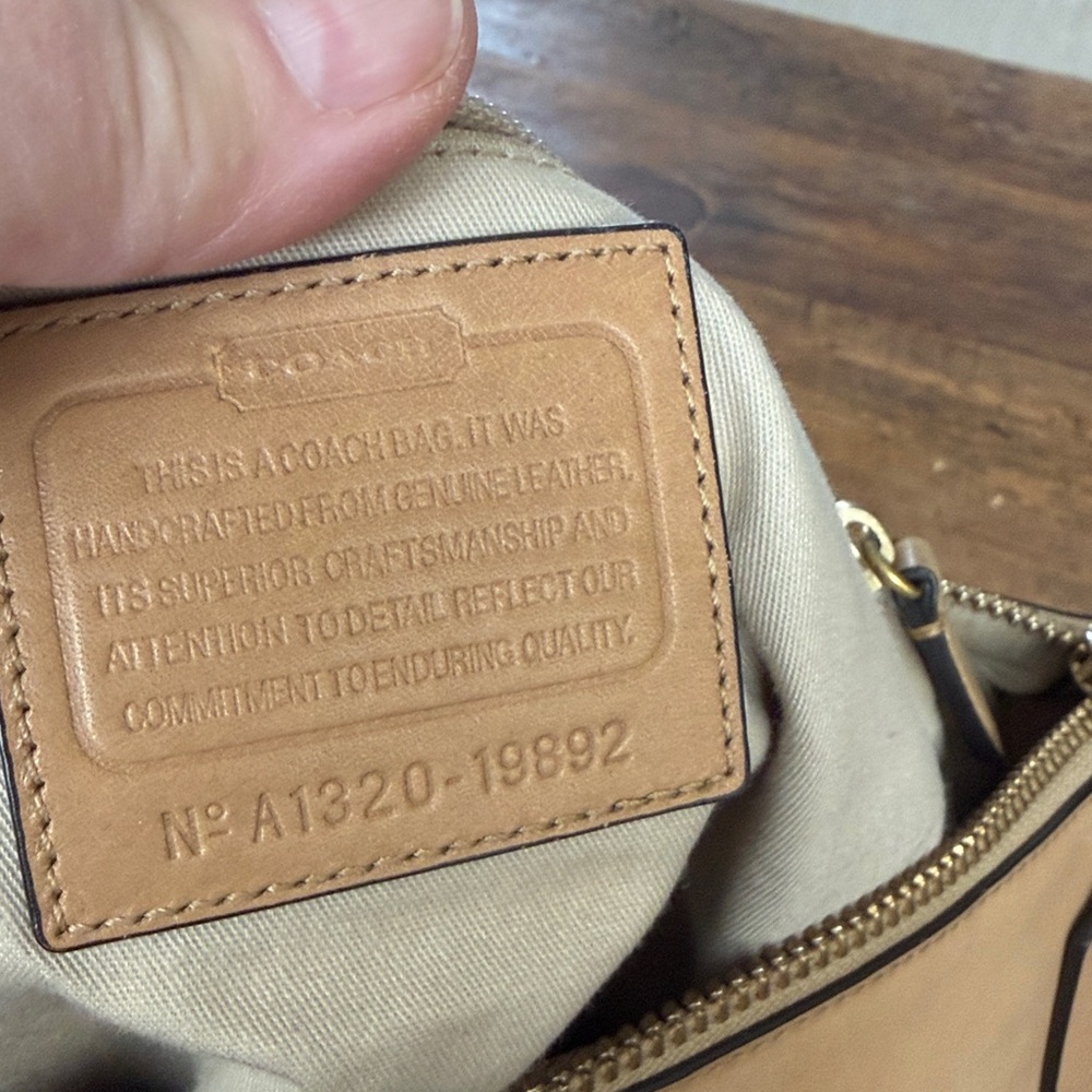Coach Sand Legacy Glove Tanned Leather Rory North South Satchel Shoulder Bag - Picture 5 of 8